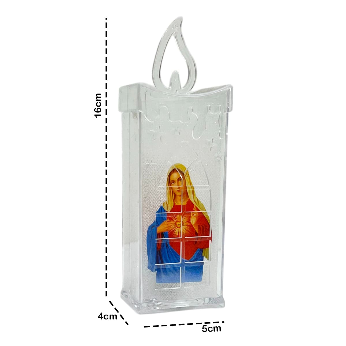 Miniatura 10 de Vela LED X4 Con Imagen Religiosa VLR01X4